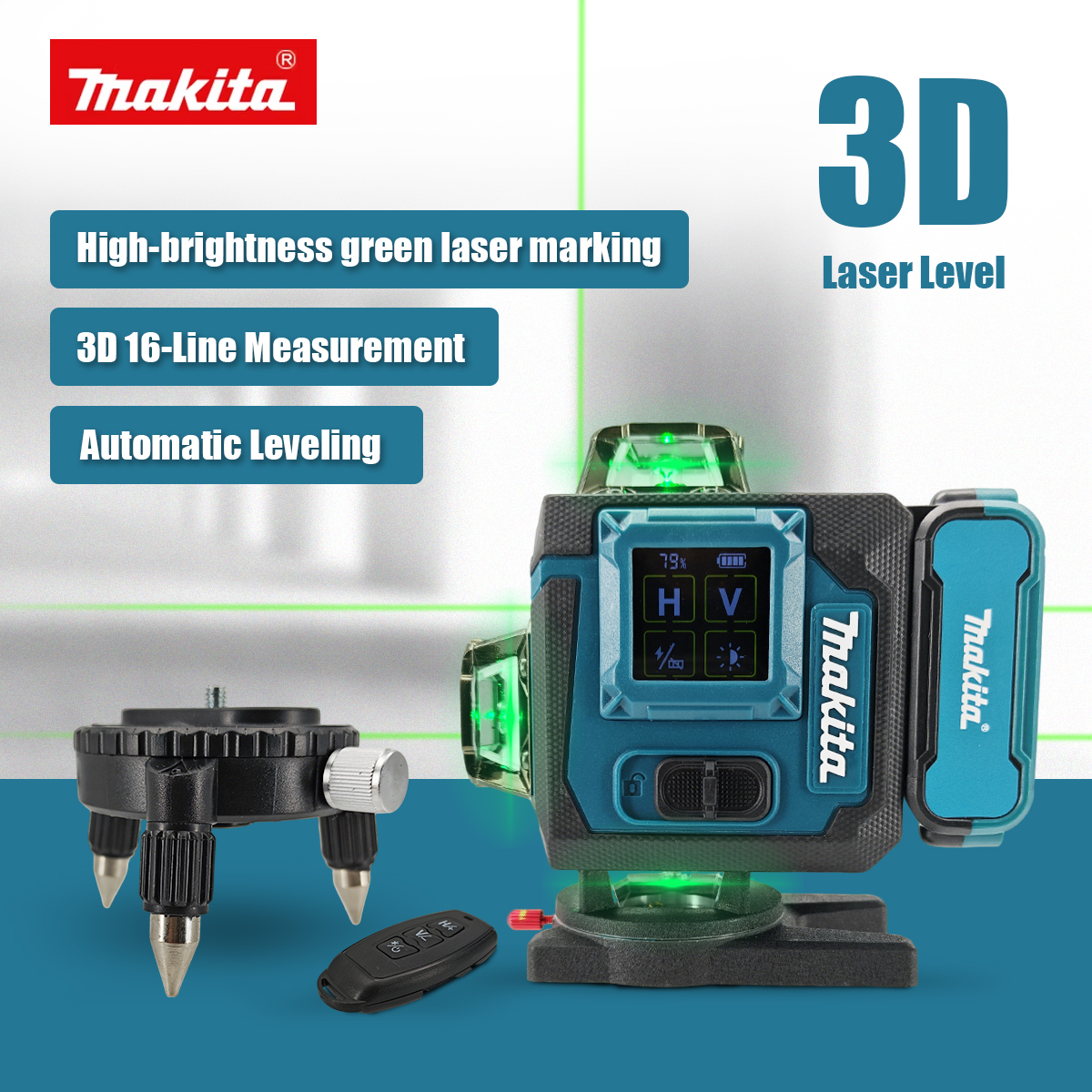 Industrial Laser Cleaning - Makita Digital Laser Level 360-Degree X4