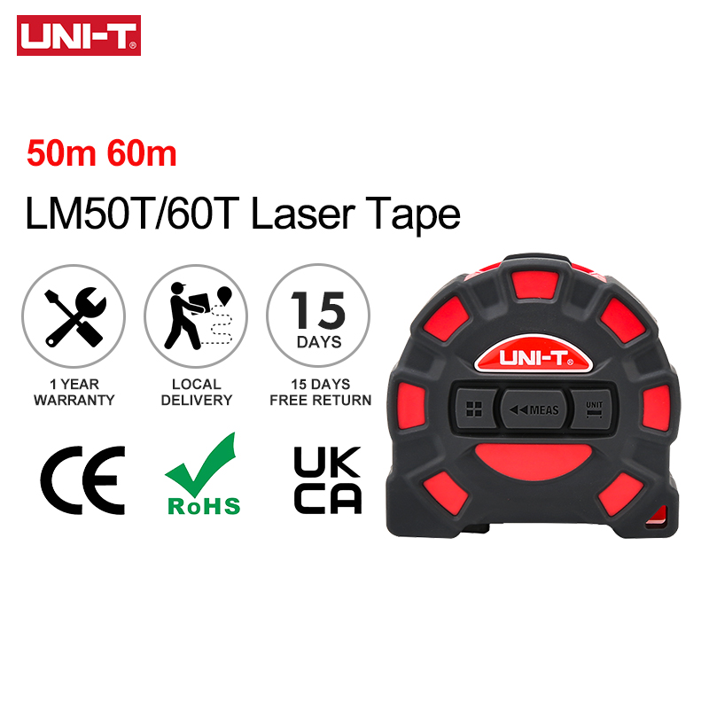 Industrial Laser Tape Measure - UNI-T 50M 60M Laser Tape Measure
