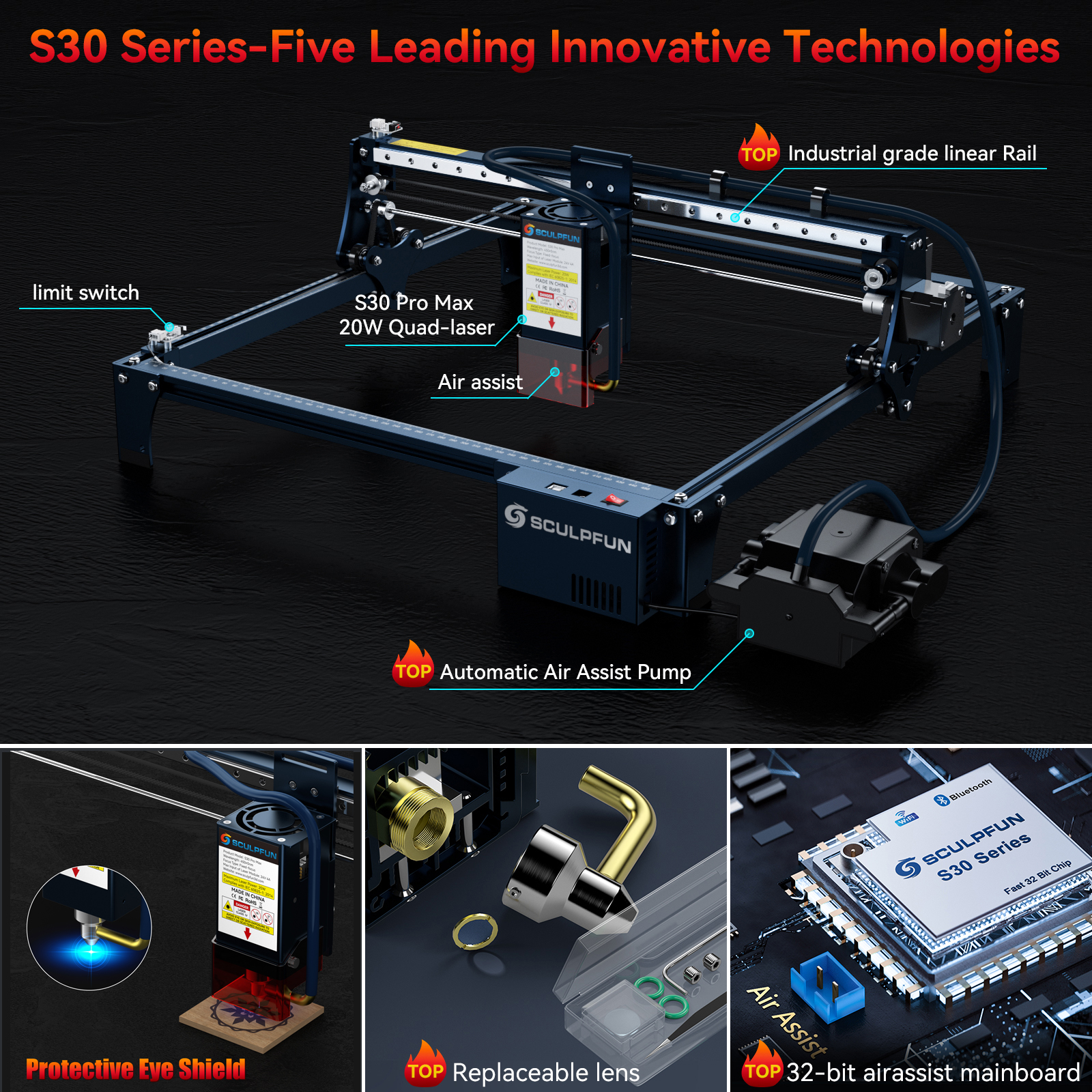 SCULPFUN S30 pro max S30 PRO S - Industrial Laser Technology review and price