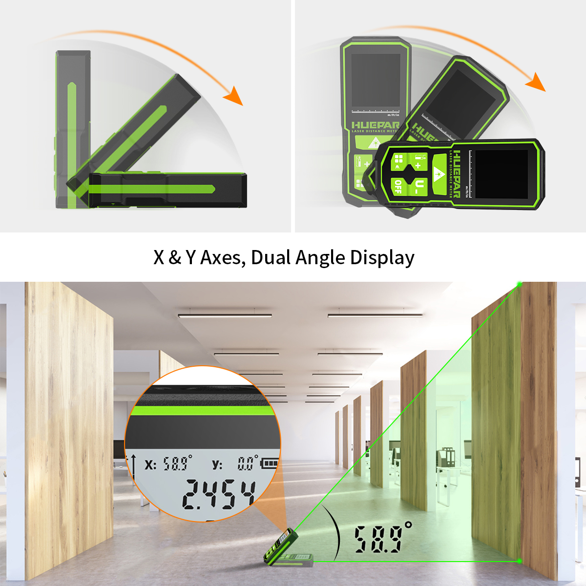 Huepar Laser Rangefinder Digit - Industrial Laser Tape Measure review and price