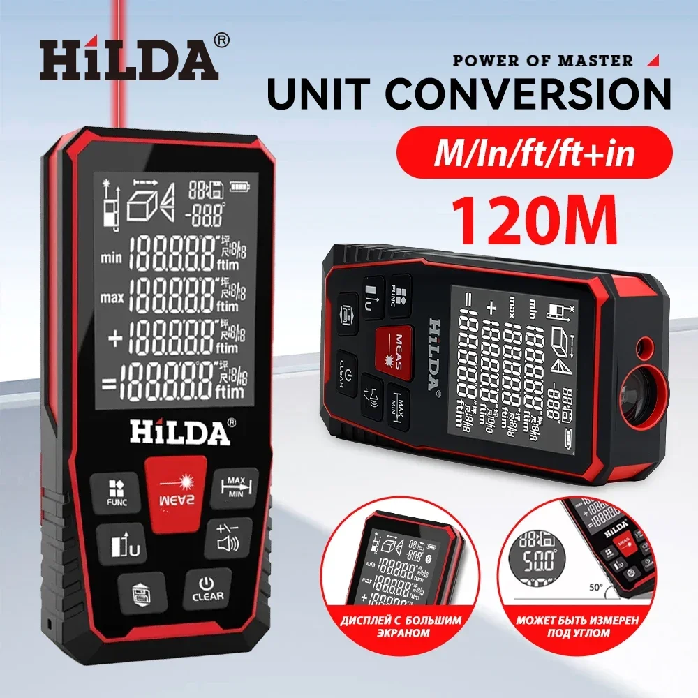 HILDA Laser Distance 50M/100M/ - Industrial Laser Tape Measure review and price