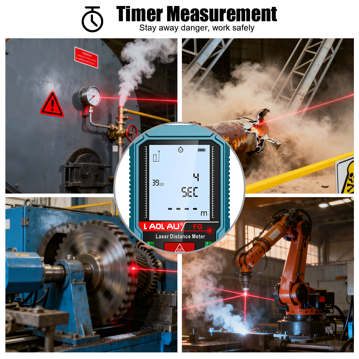 Laser Meter Digital Tape Timer - Industrial Laser Tape Measure review and price