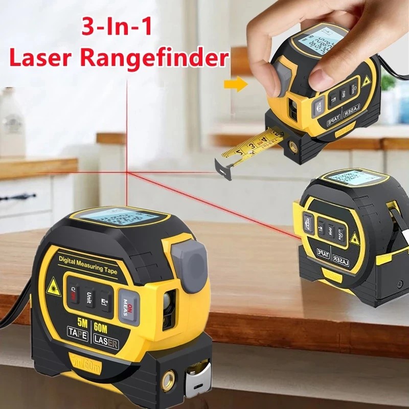 Laser Tape Measure 3 In 1 Digi - Industrial Laser Tape Measure review and price