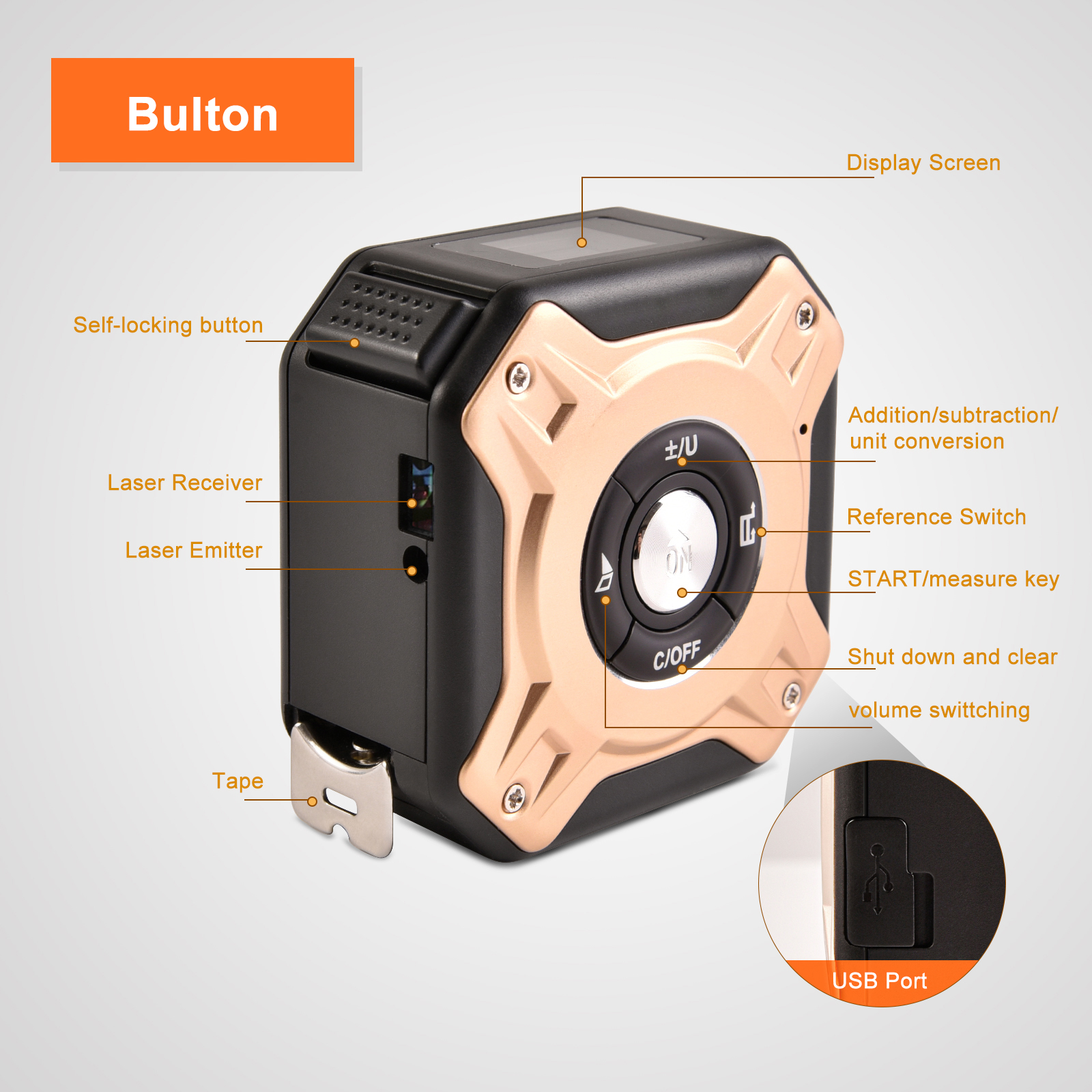 M/IN/FT High Precision Laser R - Industrial Laser Tape Measure review and price
