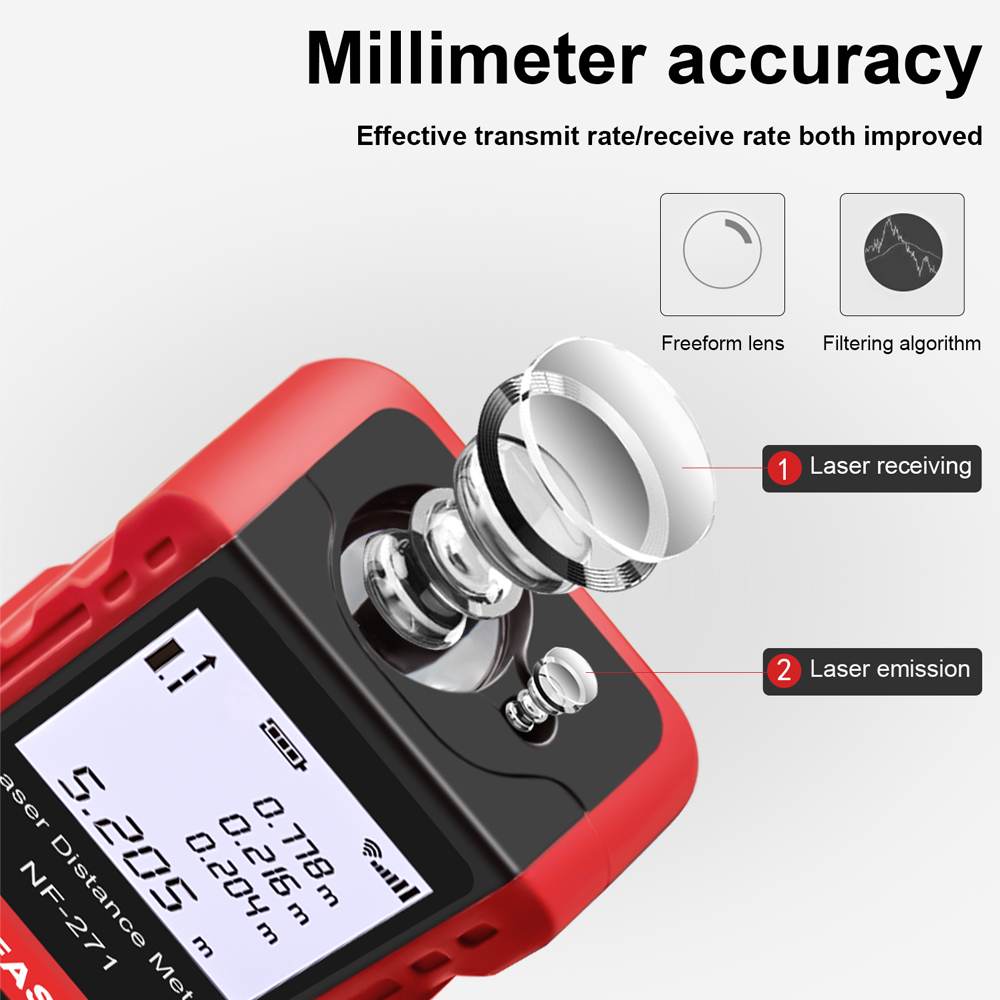 NOYAFA NF-271 Laser Rangefinde - Industrial Laser Tape Measure review and price