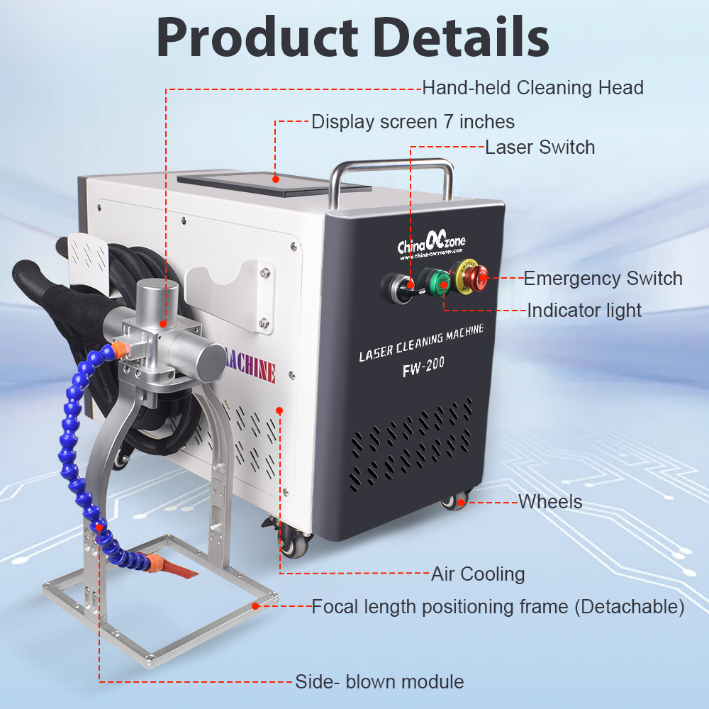 JPT 200W Pulsed Laser Cleaning - Industrial Laser Rust Removal Machine review and price