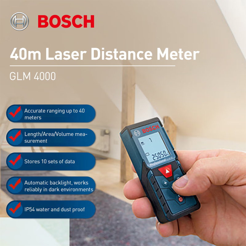 Bosch GLM 4000 Laser RangeFine - Industrial Laser Tape Measure review and price