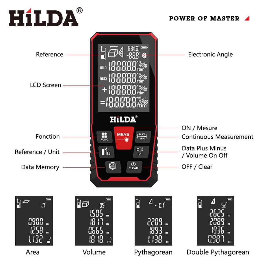 HILDA Laser Distance 50M/100M/ - Industrial Laser Tape Measure review and price