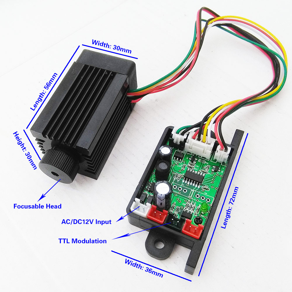 532nm 200mw Focusable Green Di - Diode Laser Module review and price